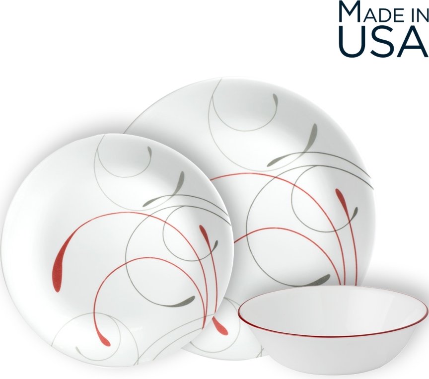 סט צלחות 18 חלקים , דגם Splendor קורנינג CORELLE