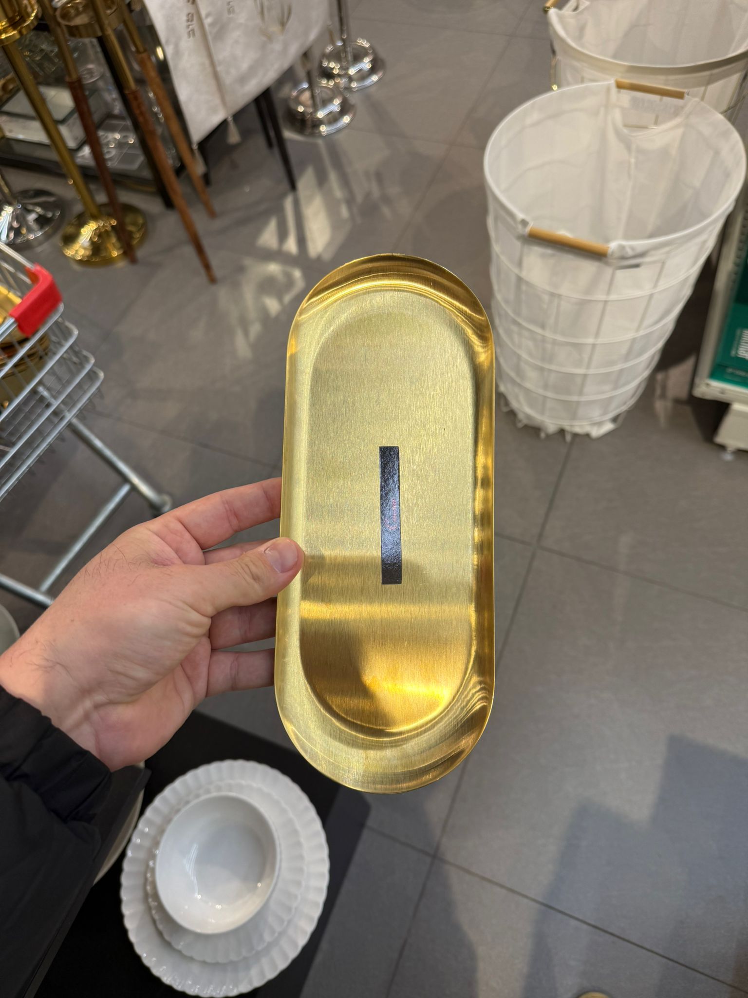 מגש אובלי - נירוסטה זהב 26X10 ס״מ