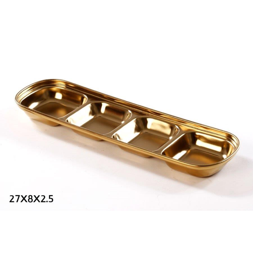 קברט 4 מטבלים - נירוסטה זהב 27X8X2.5 ס"מ