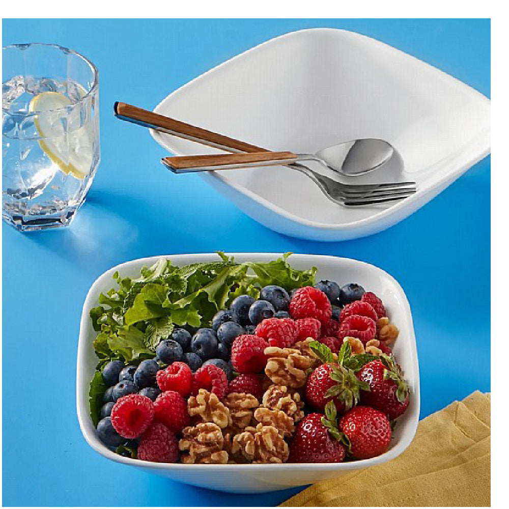 קערת סלט מרובעת 1 ל' Pure White מבית Corning Corelle קורנינג