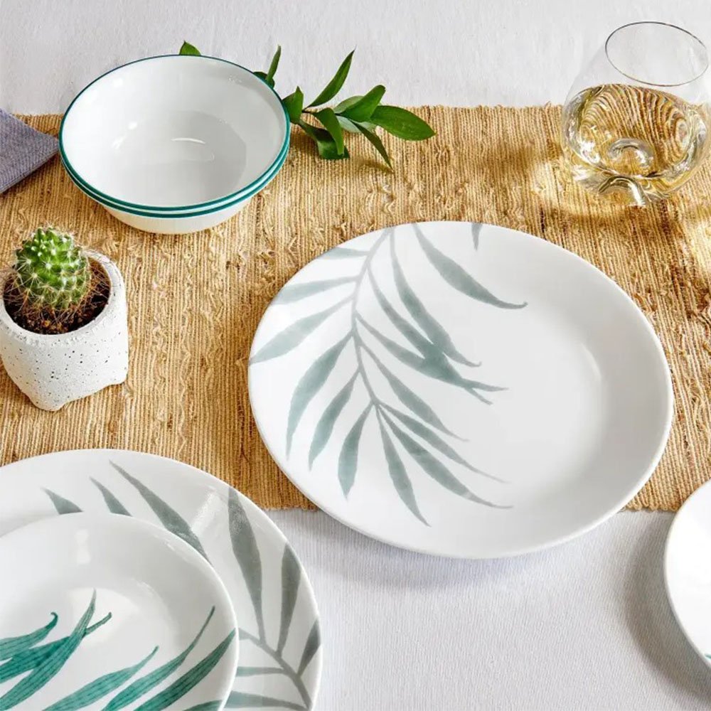 סט צלחות 12 חלקים , Solar Print , קורנינג CORELLE