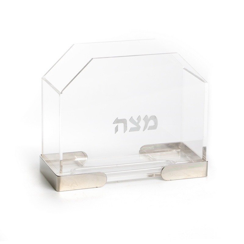 מעמד למצה - אקרילי מסגרת ניקל כסף 20X9 גובה 16 ס"מ
