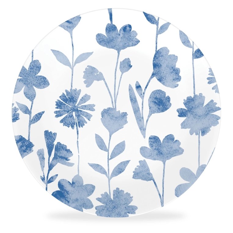 צלחת מנה ראשונה פרחים 21.5 ס"מ , דגם 131 Botanical Stripes קורנינג CORELLE