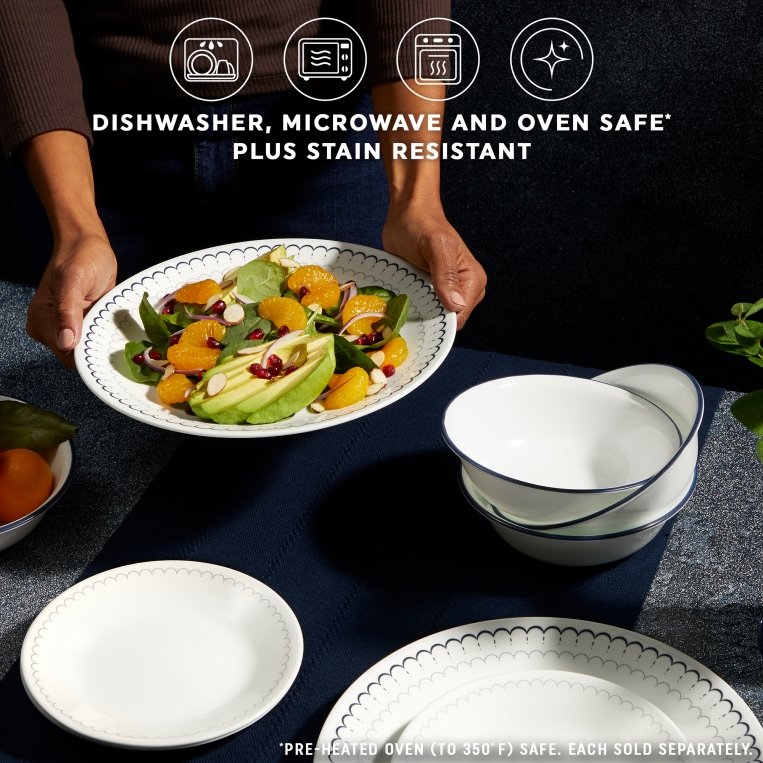 צלחת מנה ראשונה 21.5 ס"מ , דגם Caspian 067 קורנינג CORELLE