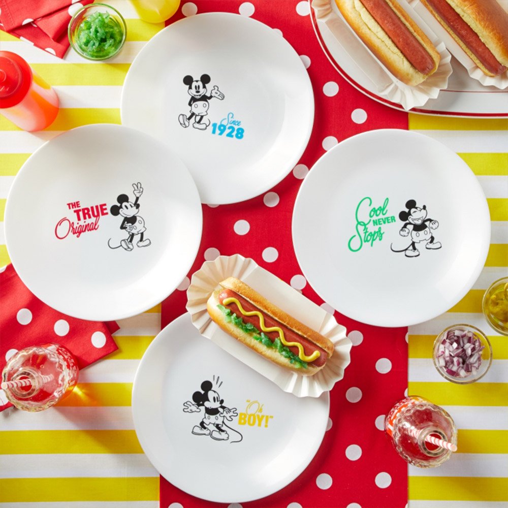מארז 8 צלחות מנה ראשונה 21.5 ס"מ דגם Mickey מבית קורנינג corelle