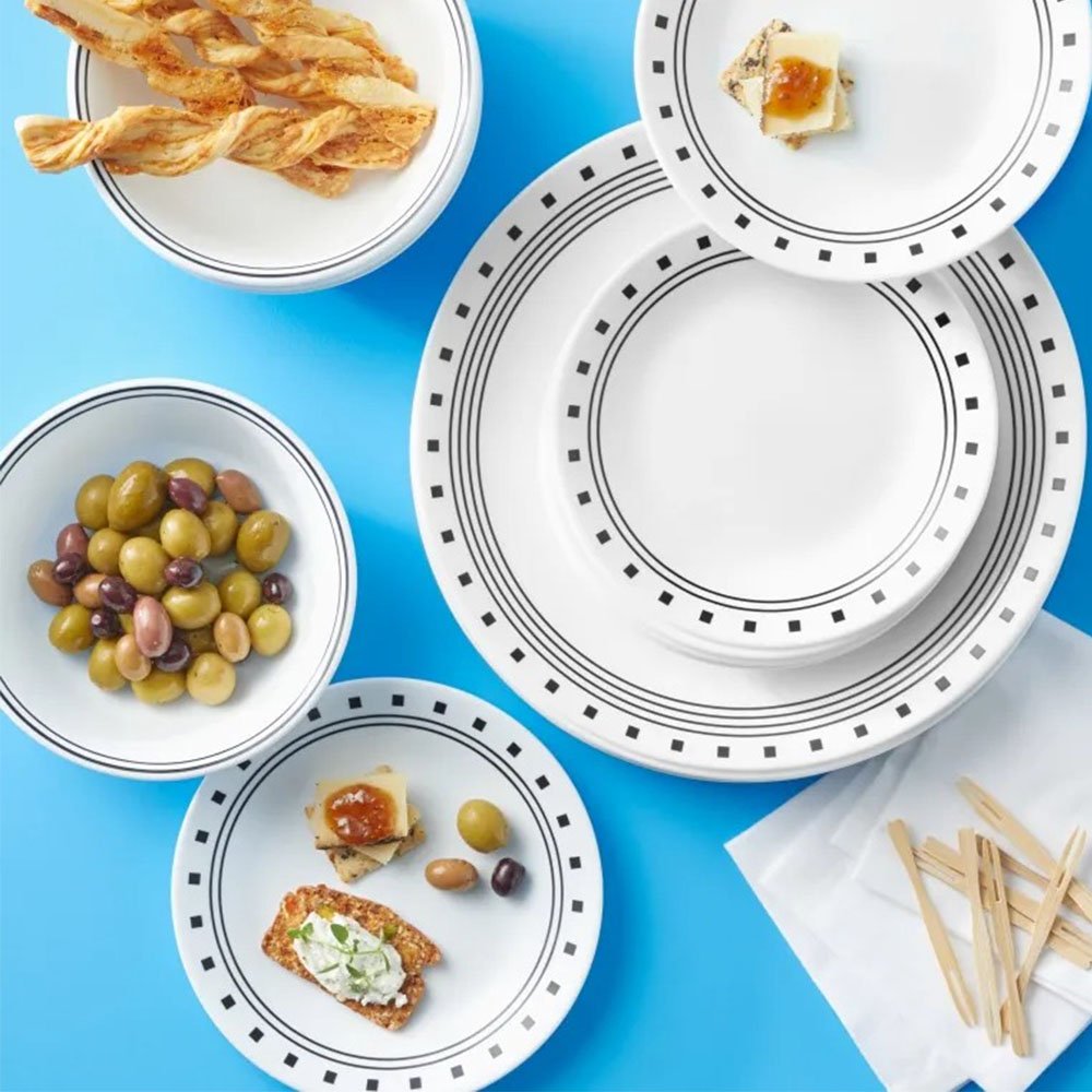 סט צלחות 24 חלקים , City Block , קורנינג CORELLE