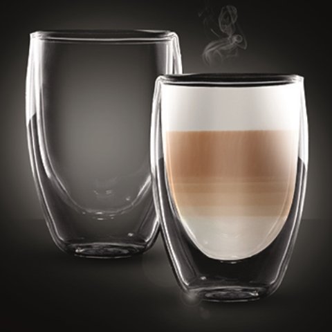 סט 2 כוסות דאבל דופן כפולה 350 מ"ל LATTE COLOMBIA LIMITED EDITION