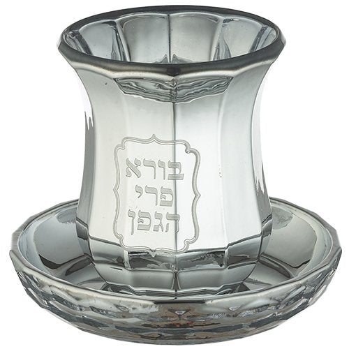 כוס קידוש - קריסטל מהודר ללא רגל 9 ס"מ תכולה 100 מ"ל