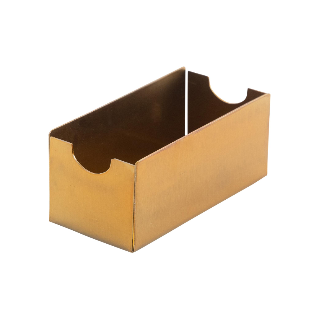 כלי לשקיות סוכר נירוסטה זהב 11X5X4.5 ס"מ