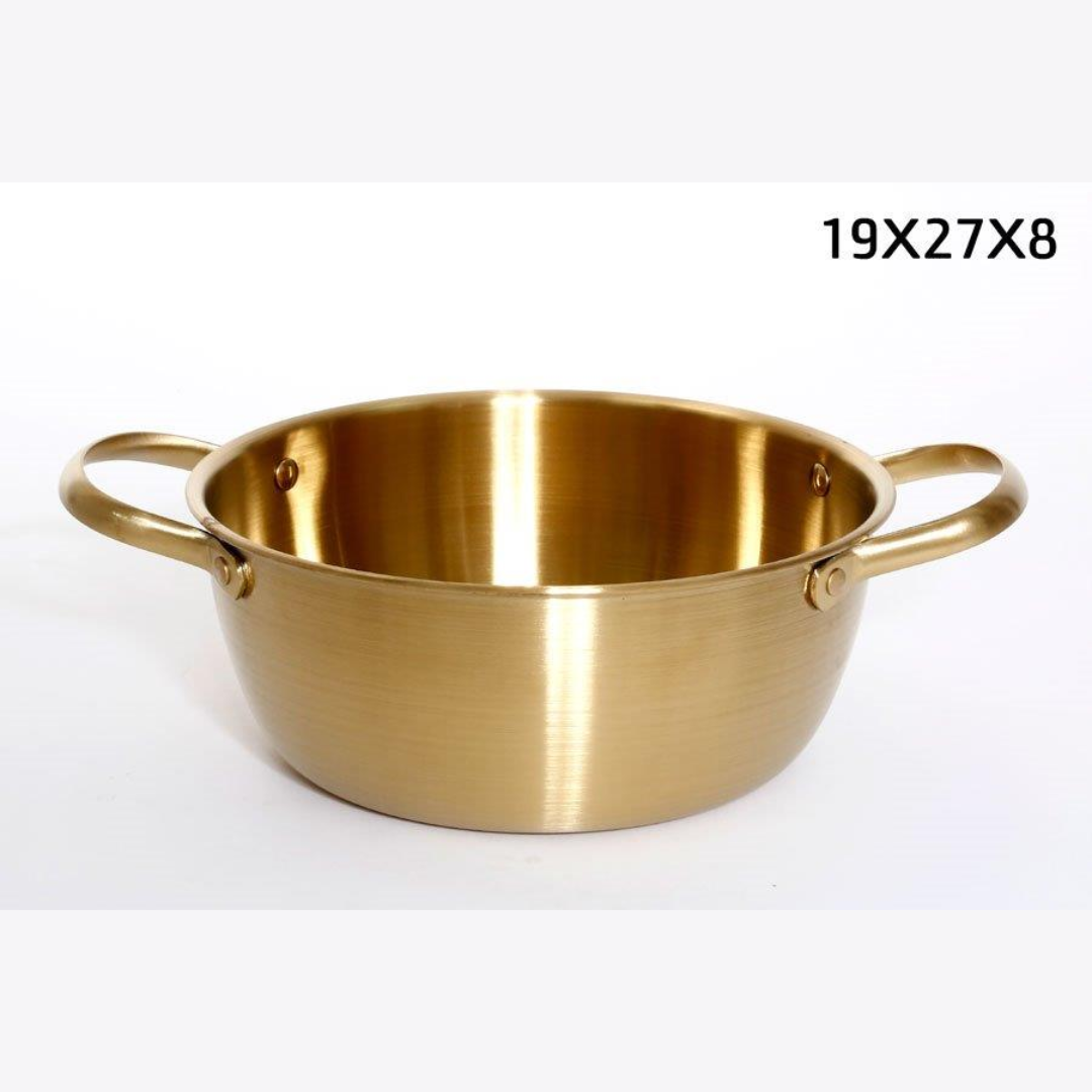 סיר הגשה - נירוסטה זהב 19X27X8 ס"מ