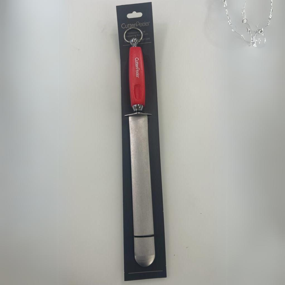 מוט השחזה שתול אובלי רחב ידית אדום 25 ס"מ CUTTERPEELER