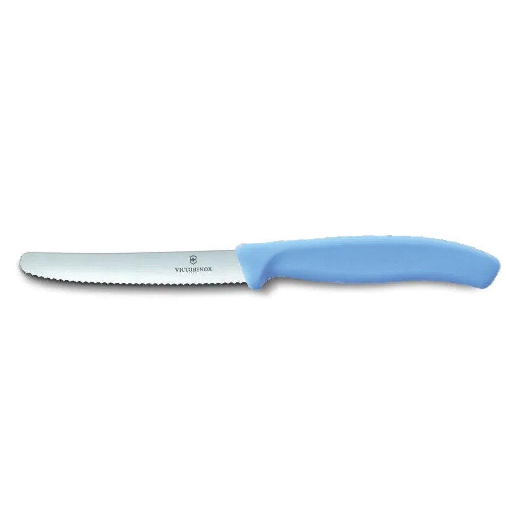 סכין ירקות עגולה משוננת 10 ס”מ ויקטורינוקס | Victorinox - תכלת