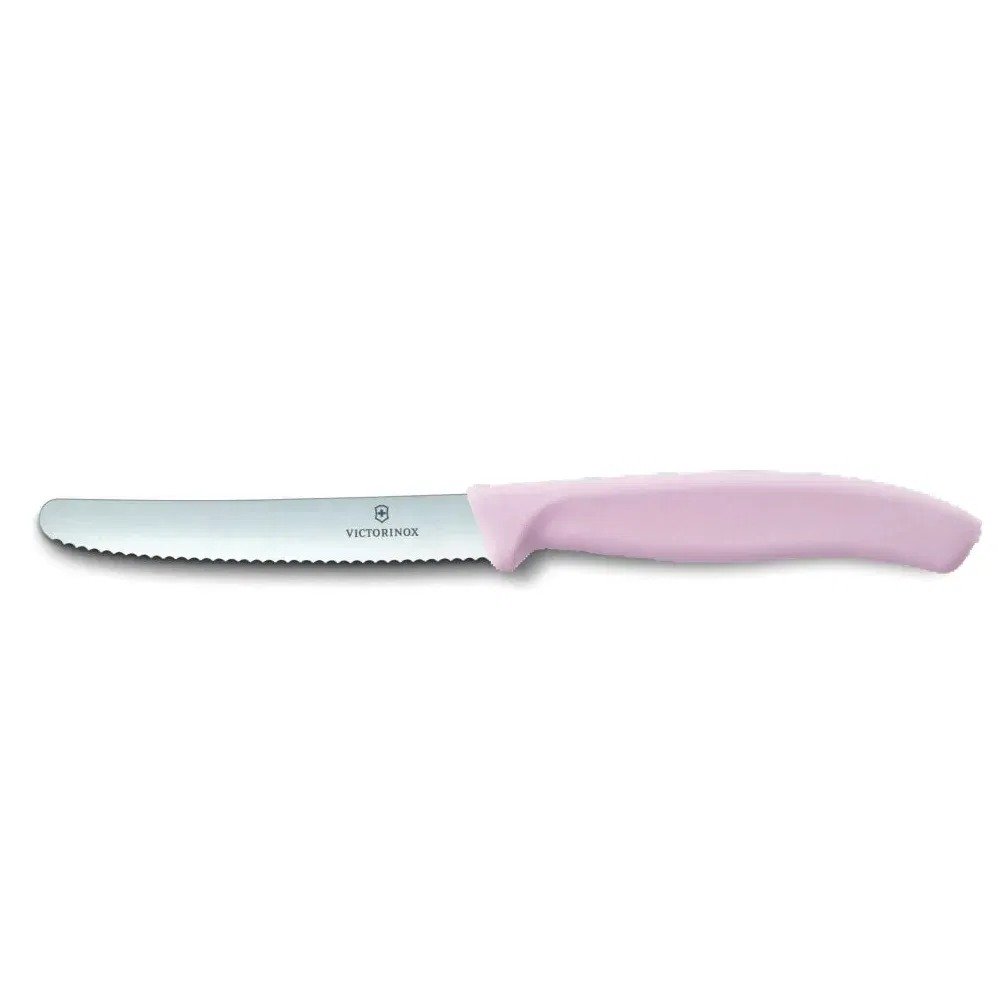 סכין ירקות עגולה משוננת 10 ס”מ ויקטורינוקס | Victorinox - ורוד בהיר