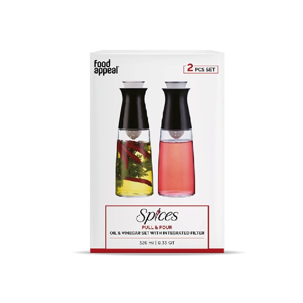 סט שמן \ חומץ מזכוכית 320 מ"ל SPICES PULL &amp; POUR