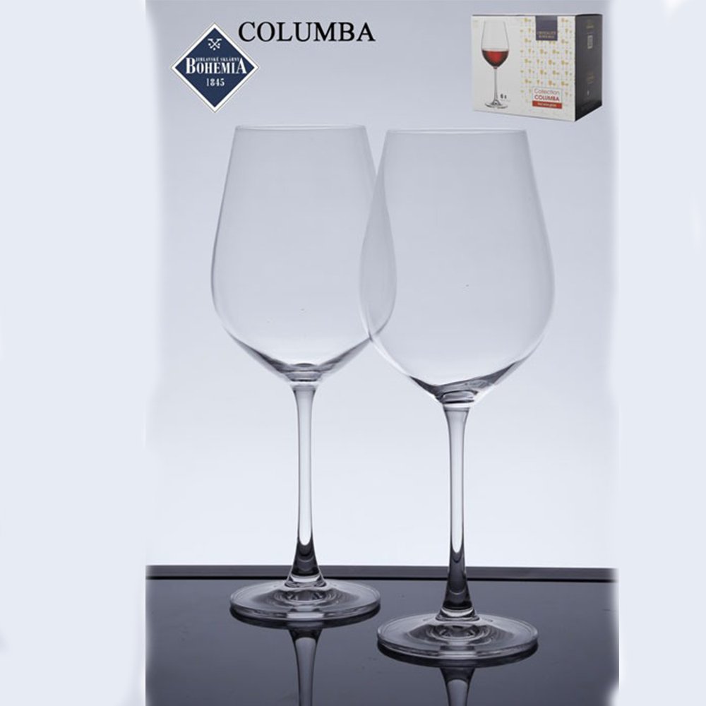 סט 6 כוס יין 850 מ"ל COLUMBA קריסטל בוהמיה