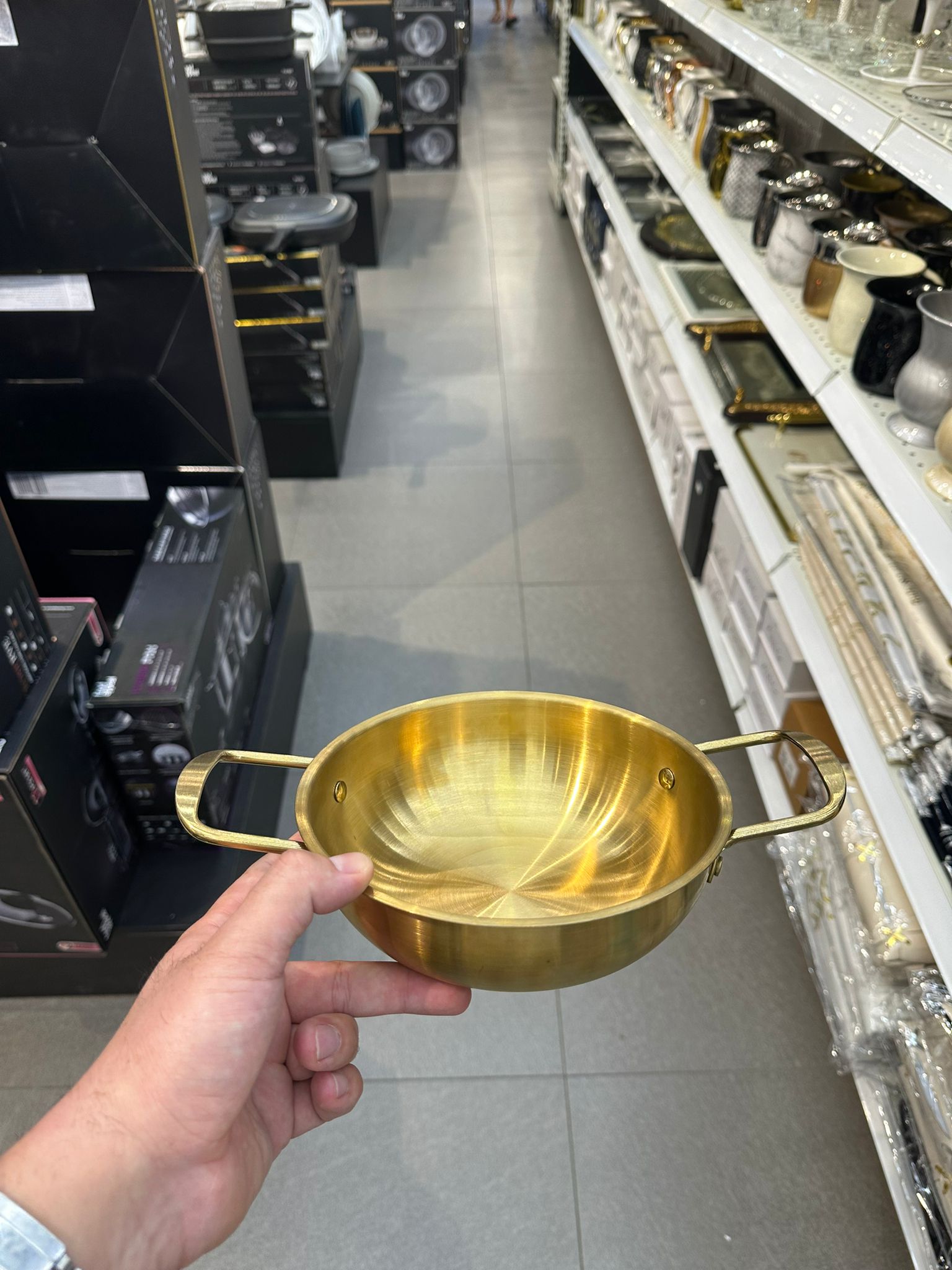 מחבת הגשה 18 ס״מ נירוסטה זהב