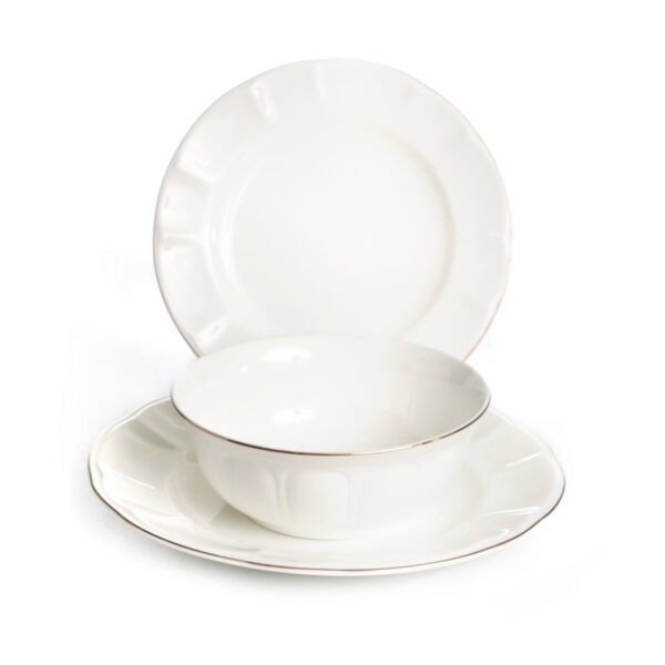 סט צלחות - 18 חלקים Tokyo לבן Fine Bone China